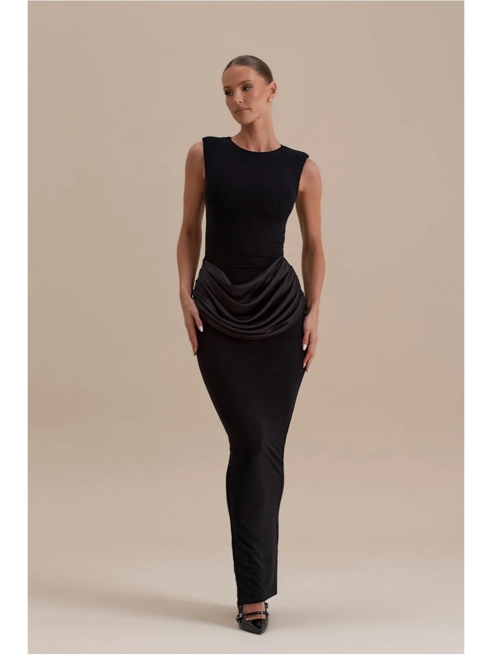 NWT Wanderdoll Eman Draped Maxi Dress